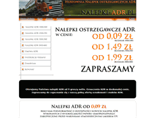 Tablet Screenshot of nalepki-adr.pl